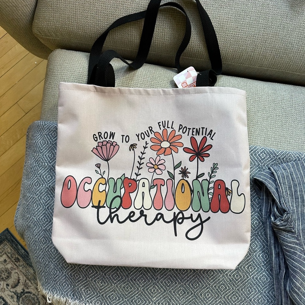 Floral Occupational Therapy Tote Bag